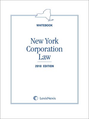 cover image of New York Corporation Law